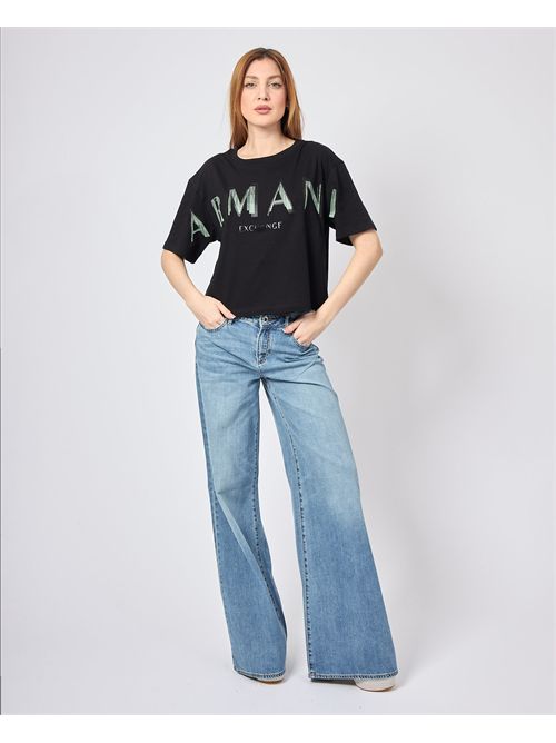 Armani Exchange cropped T-shirt with logo ARMANI EXCHANGE | XW000520-AF10359UC001